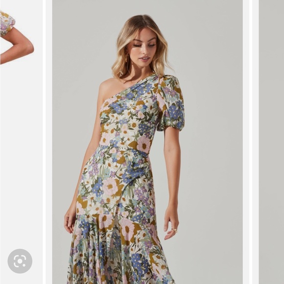 ASTR the Label Santorini Dress in Off White Retro Floral - Picture 4 of 7